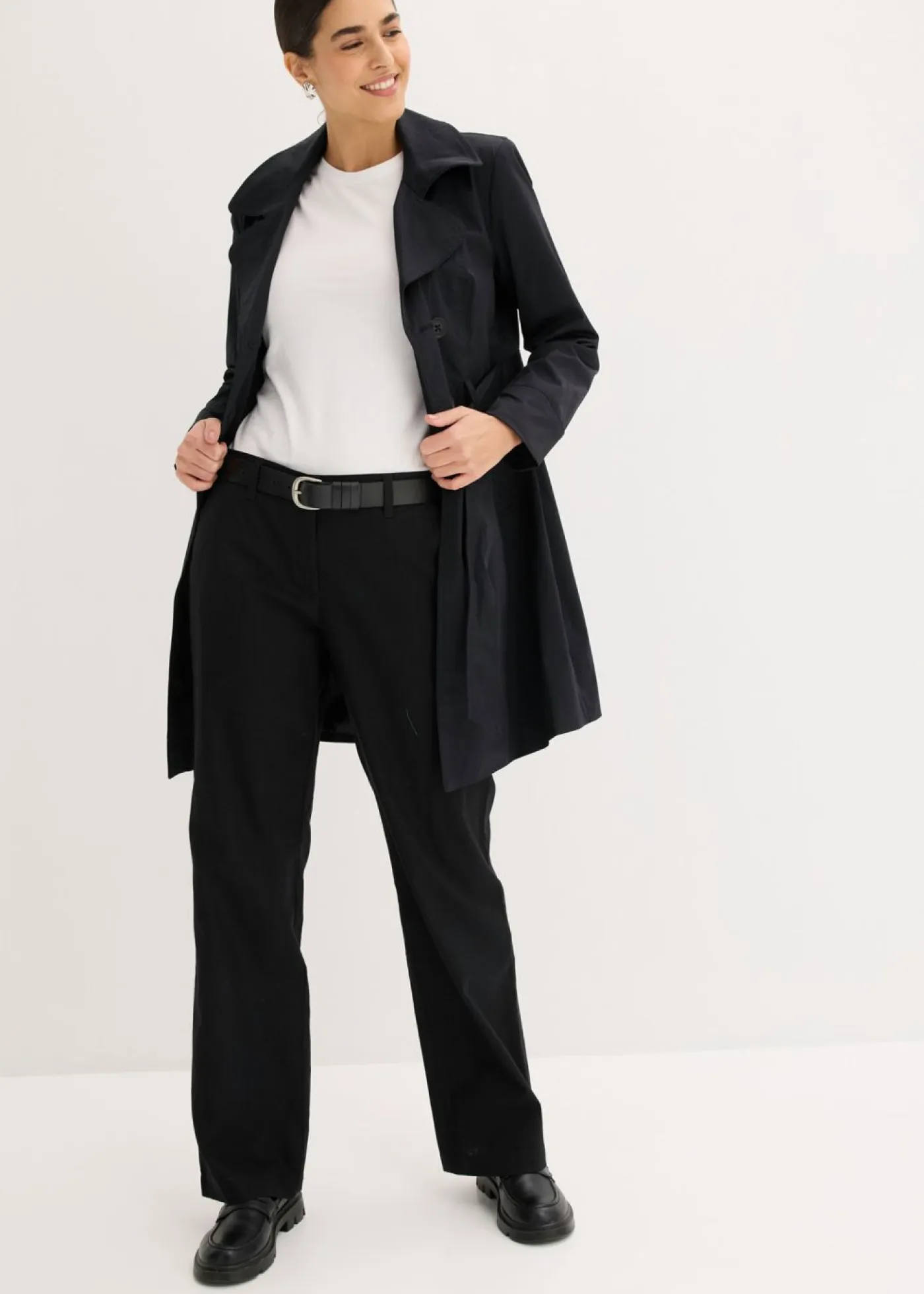 Mujer bonprix bonprix Pantalón de mezcla de lino y algodón