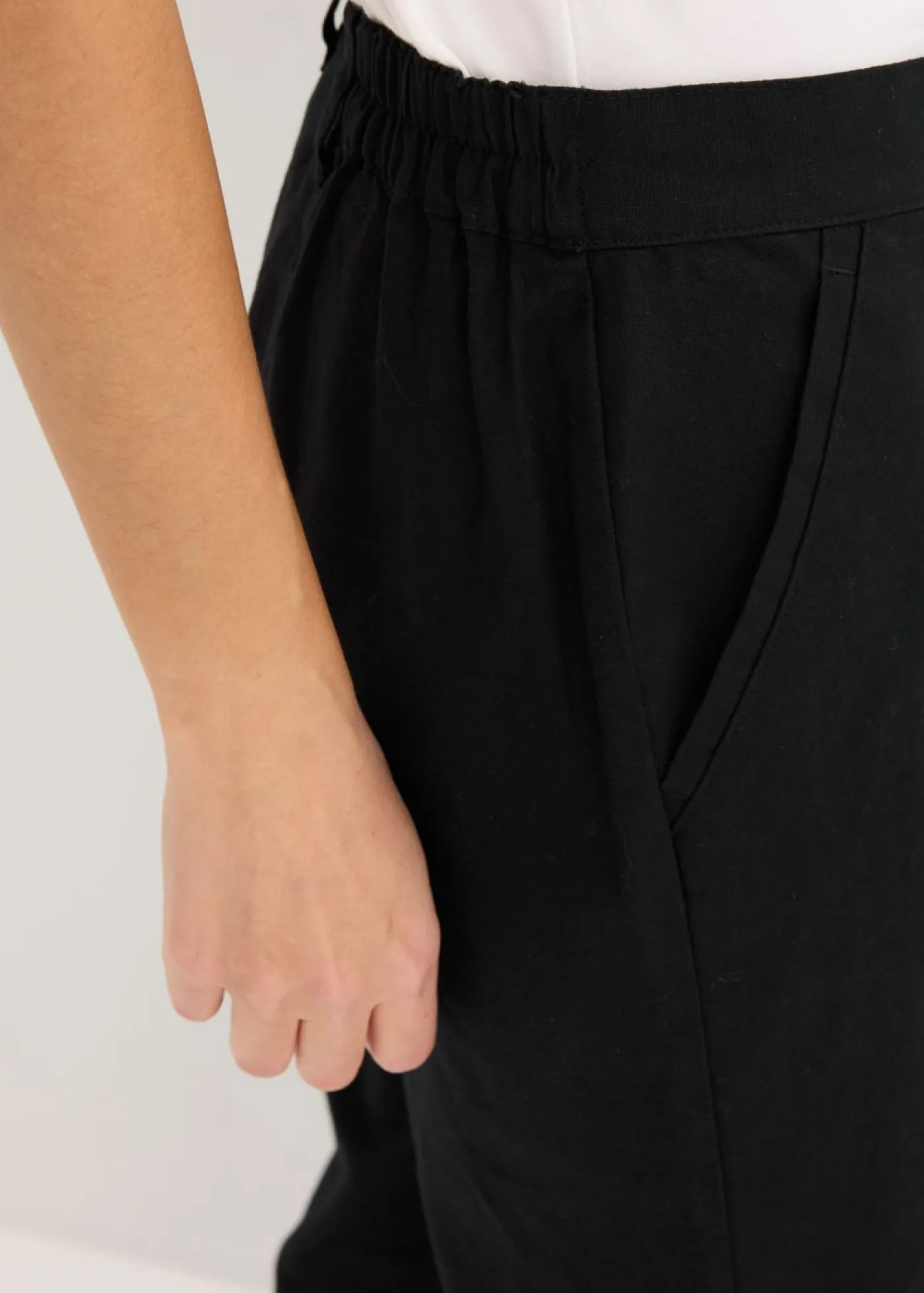 Mujer bonprix bonprix Pantalón de mezcla de lino y algodón