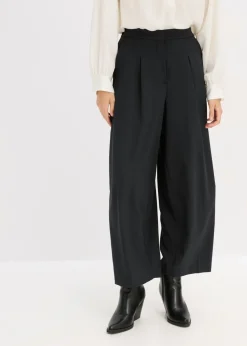 Mujer bonprix bonprix Pantalón de mezcla de viscosa con diseño barrel