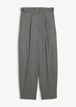 bonprix bonprix Esenciales|Pantalones>Pantalón de mezcla de viscosa con cinturilla cómoda Gris jaspeado