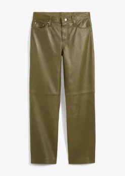 bonprix bonprix Premium|Pantalones>Pantalón de napa de borrego Caqui