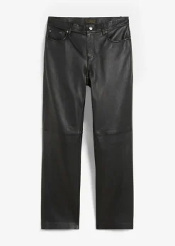 bonprix bonprix Premium|Pantalones>Pantalón de napa de borrego Negro