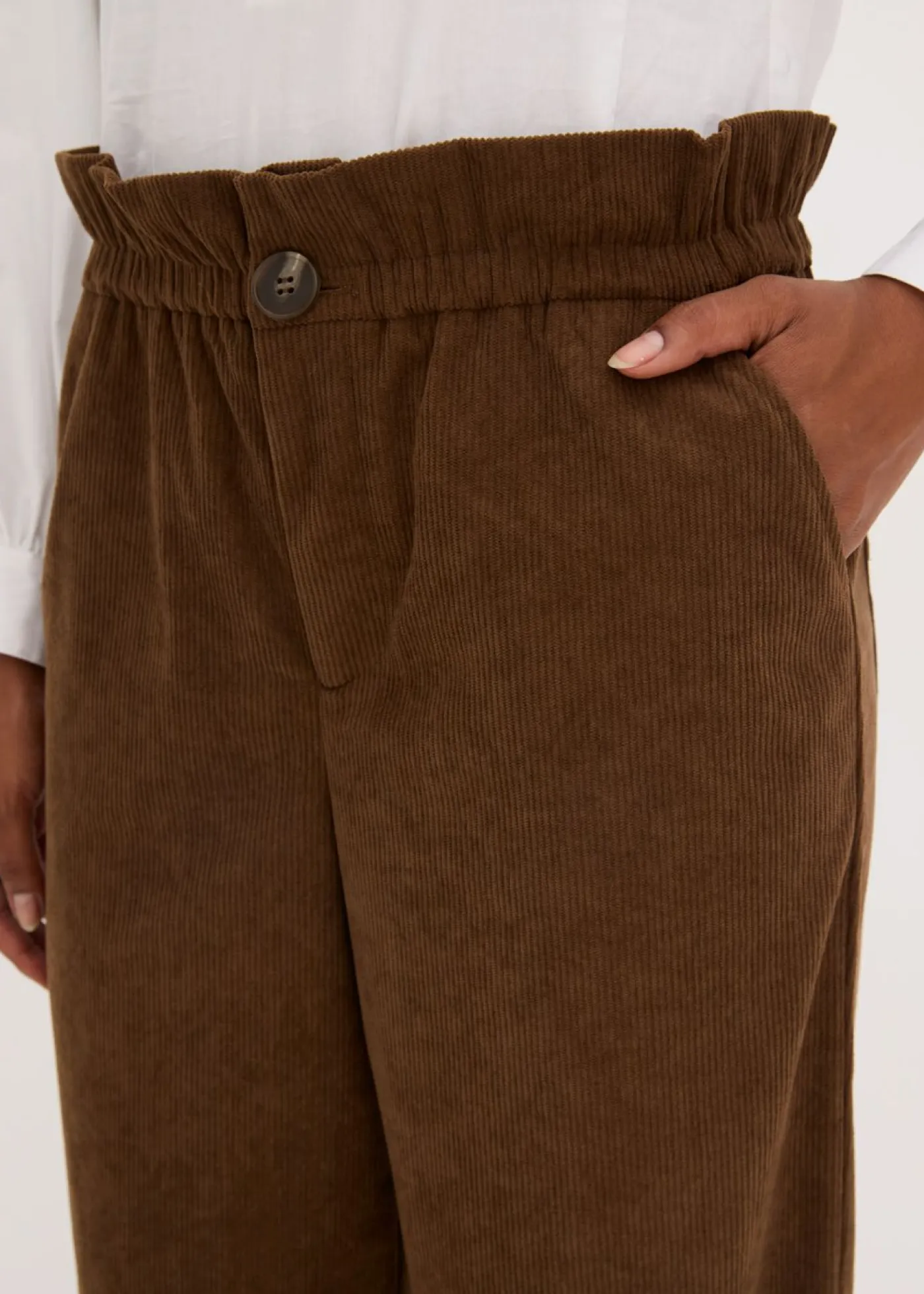 Mujer bonprix bonprix Pantalón de pana con perneras anchas