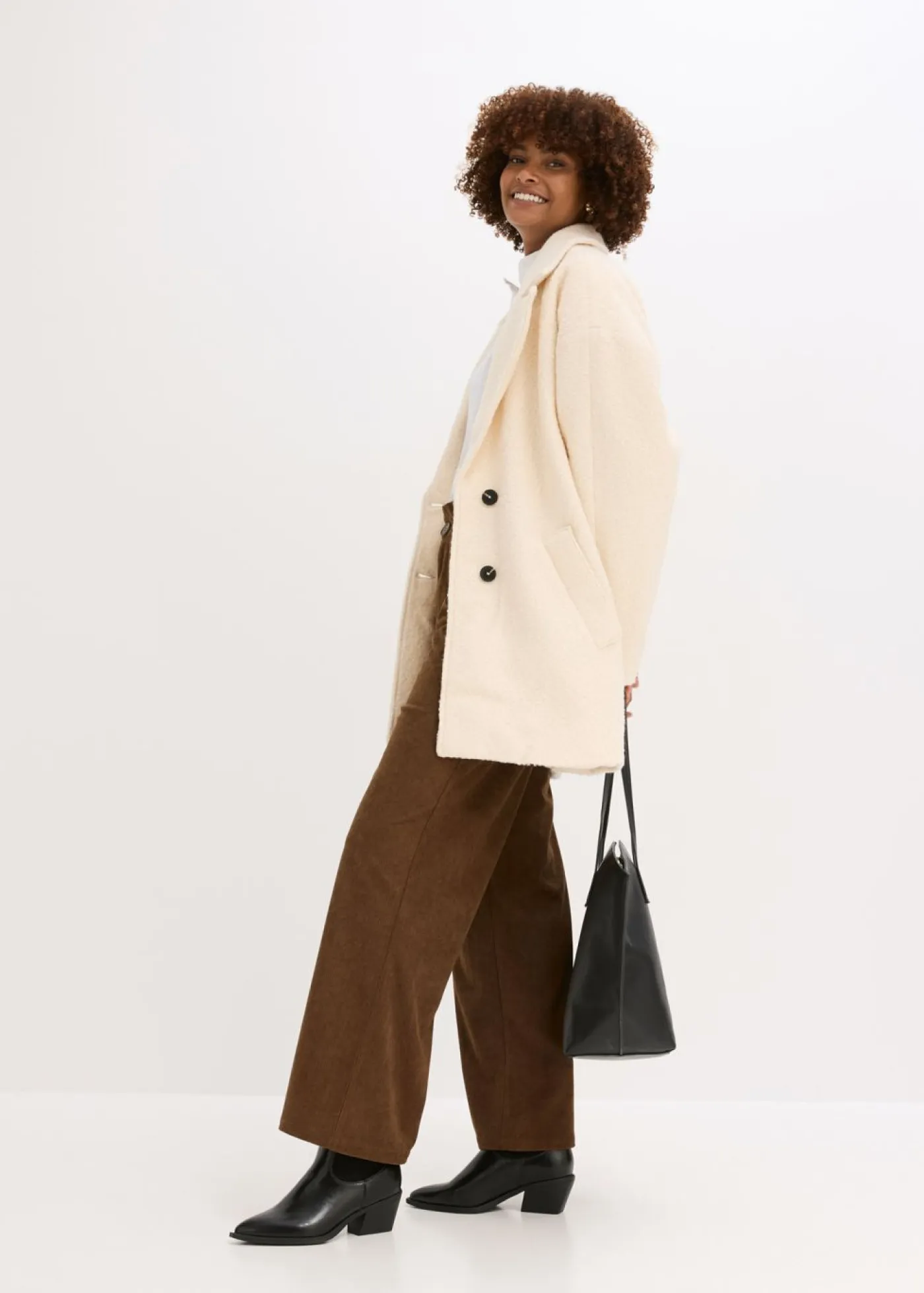 Mujer bonprix bonprix Pantalón de pana con perneras anchas