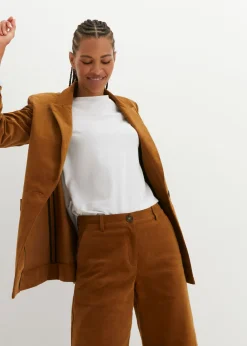 Mujer bonprix bonprix Pantalón de pana de algodón orgánico con elástico