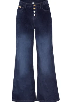 Mujer bonprix bonprix Pantalón de pana de algodón con elástico