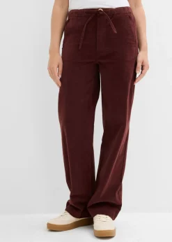 bonprix bonprix Pantalones>Pantalón de pana de mezcla de algodón Café