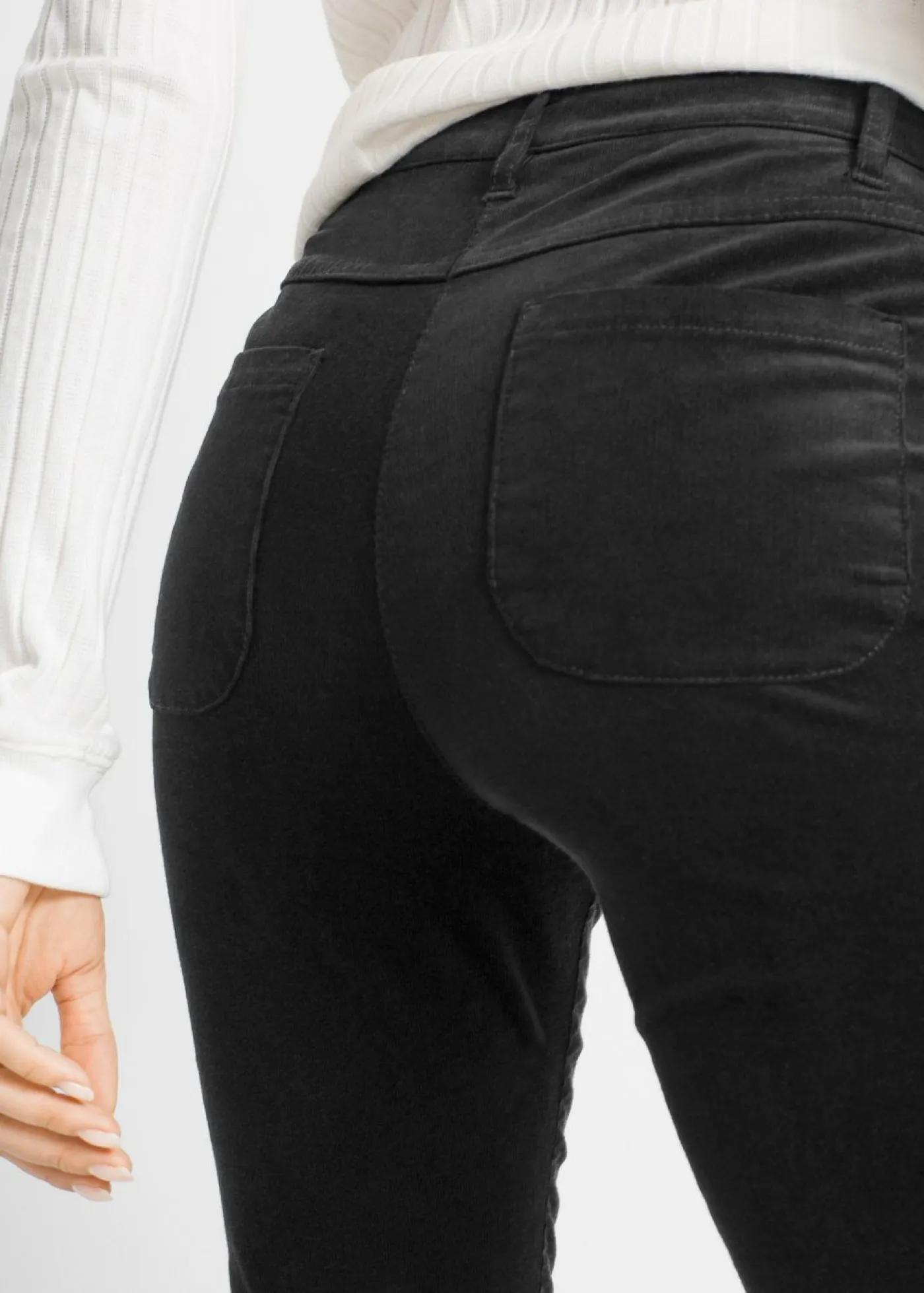 Mujer bonprix bonprix Pantalón de pana elástica con corte slim