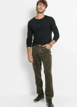 Hombre bonprix bonprix Pantalón de pana elástica con corte cómodo y regular