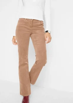 Mujer bonprix bonprix Pantalón de pana elástico de corte recto