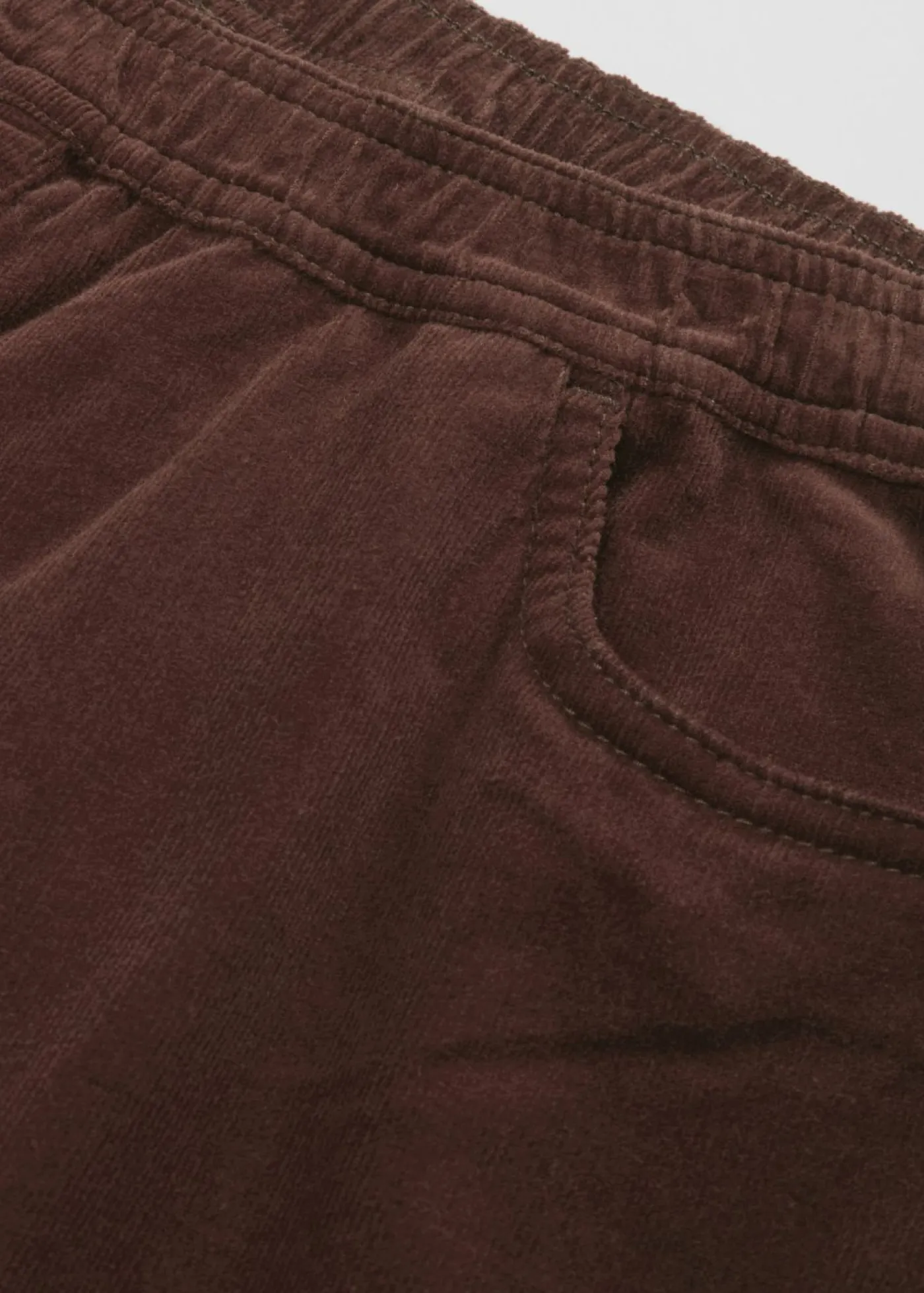 bonprix bonprix Pantalones>Pantalón de pana elástico y ancho, high waist Café