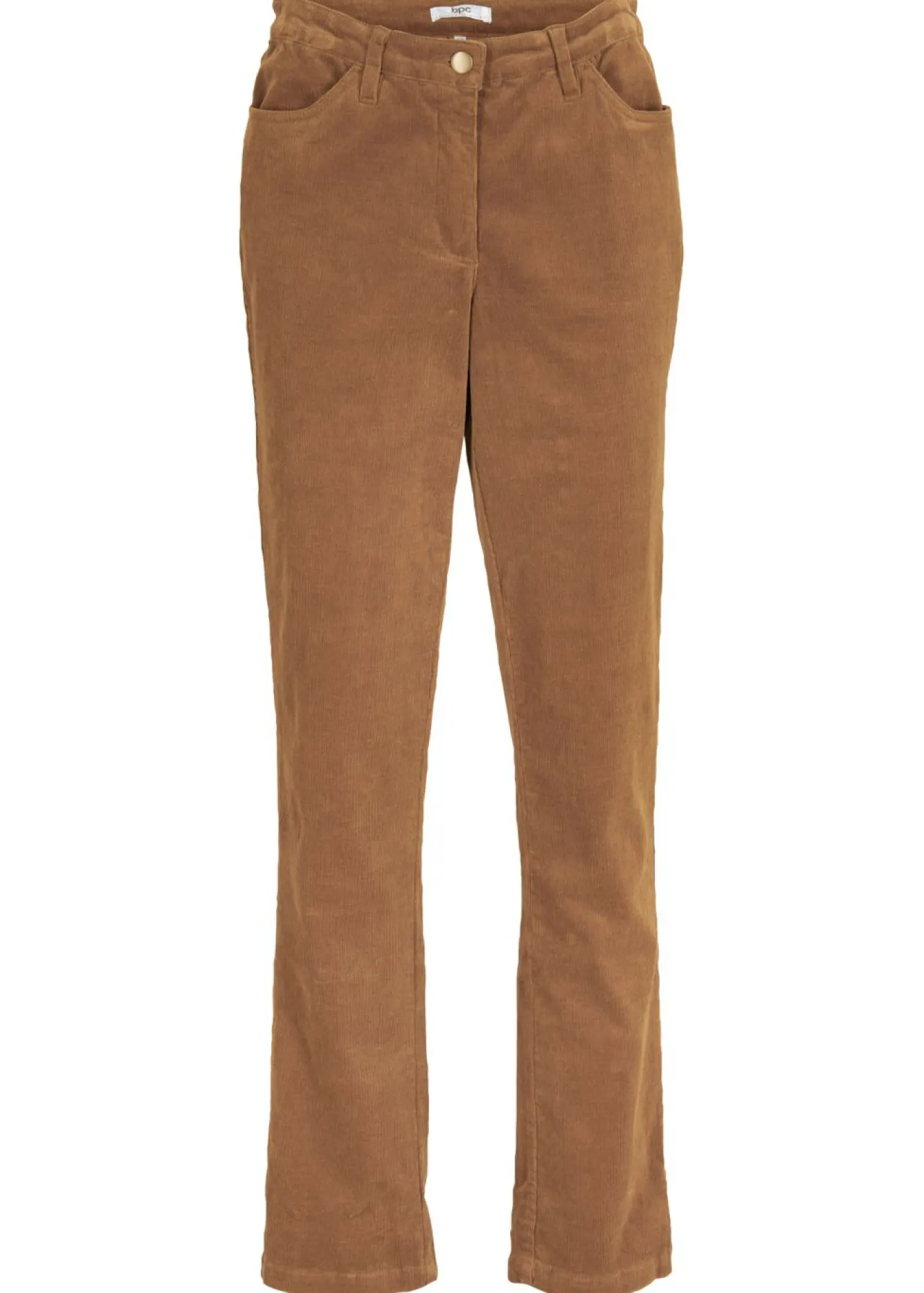 bonprix bonprix Pantalones>Pantalón de pana elásticos, straight bronceado