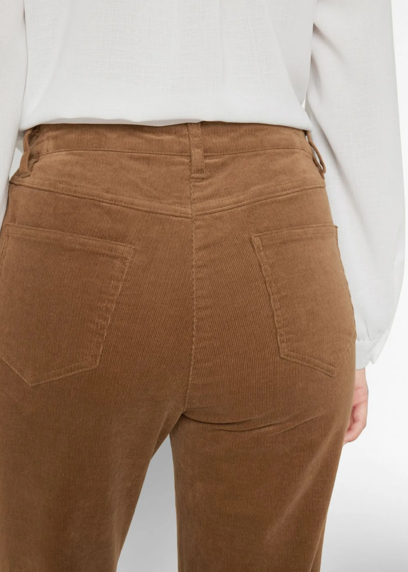 bonprix bonprix Pantalones>Pantalón de pana elásticos, straight bronceado