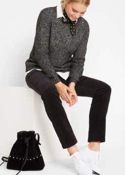 Mujer bonprix bonprix Pantalón de pana elásticos, straight