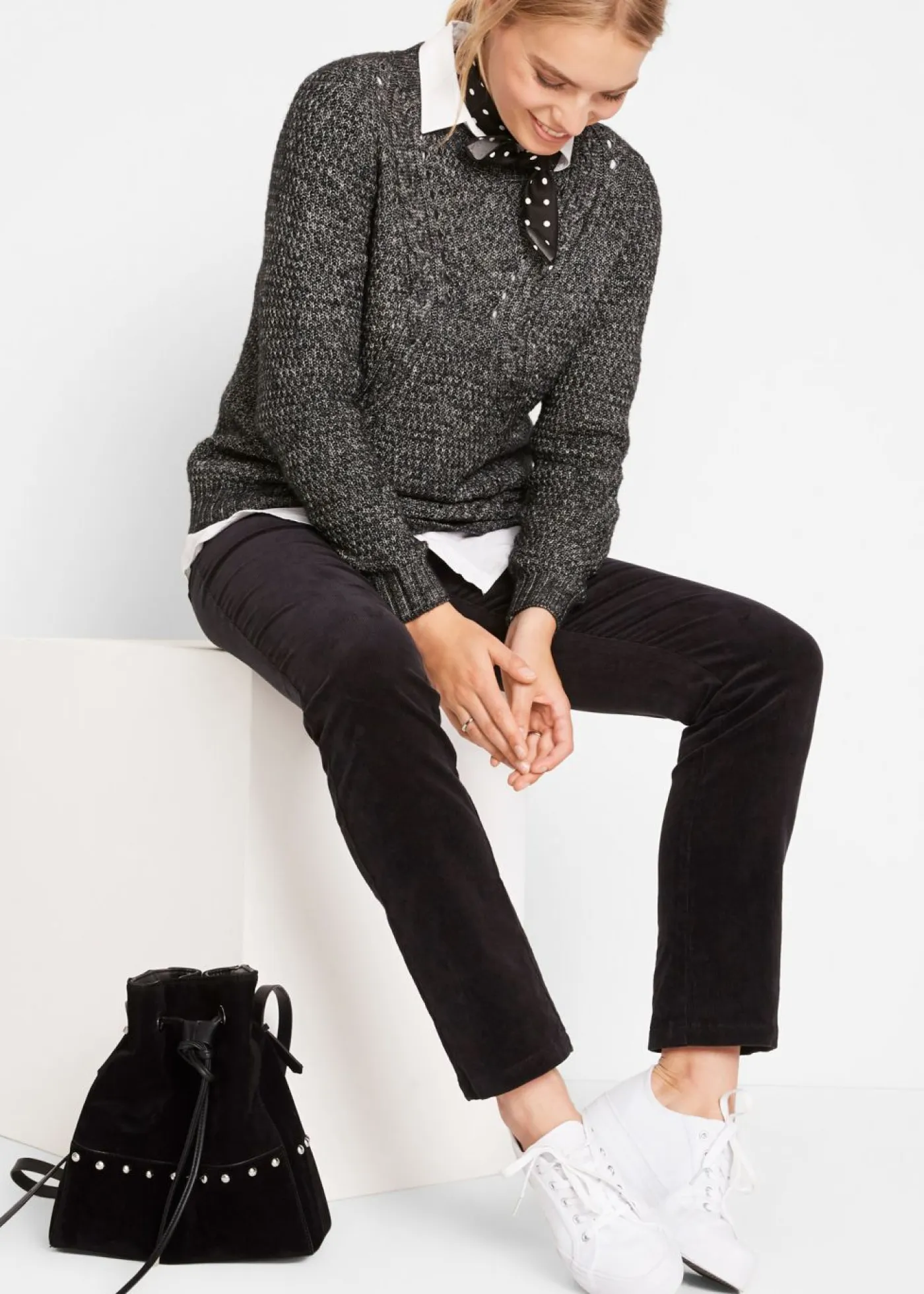 Mujer bonprix bonprix Pantalón de pana elásticos, straight