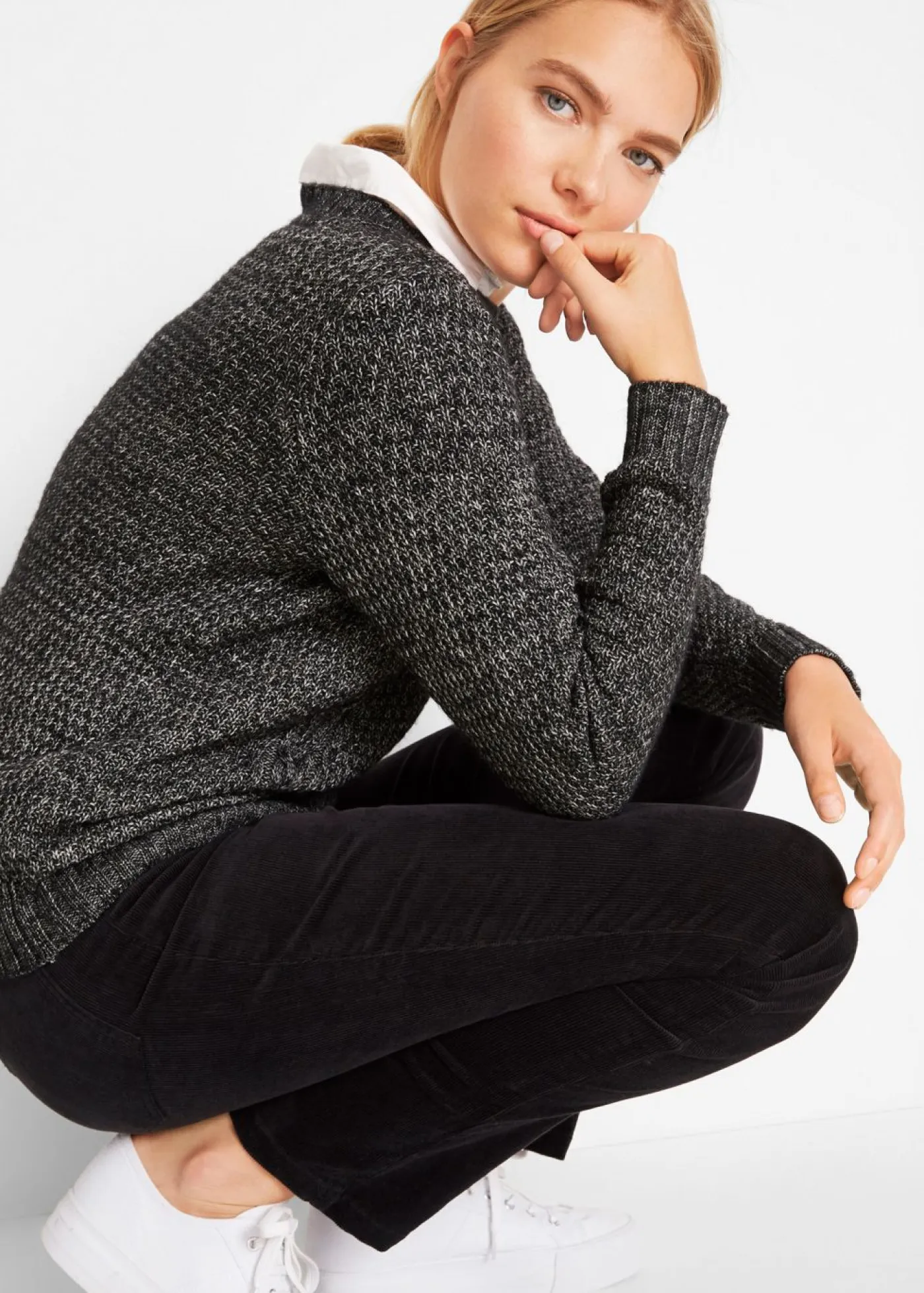 Mujer bonprix bonprix Pantalón de pana elásticos, straight