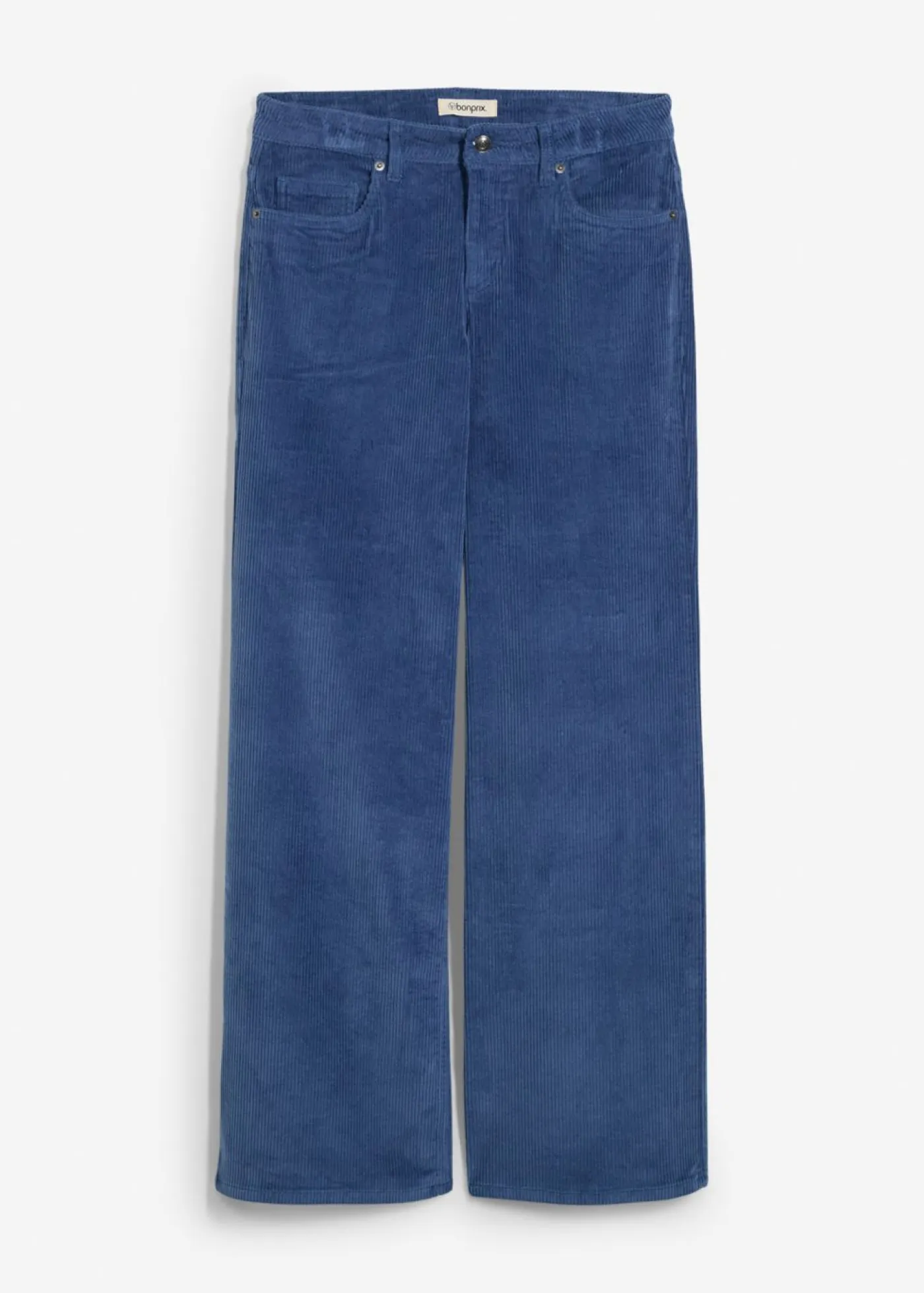 bonprix bonprix Pantalones>Pantalón de pana en mezcla de algodón elástico Azul vaquero