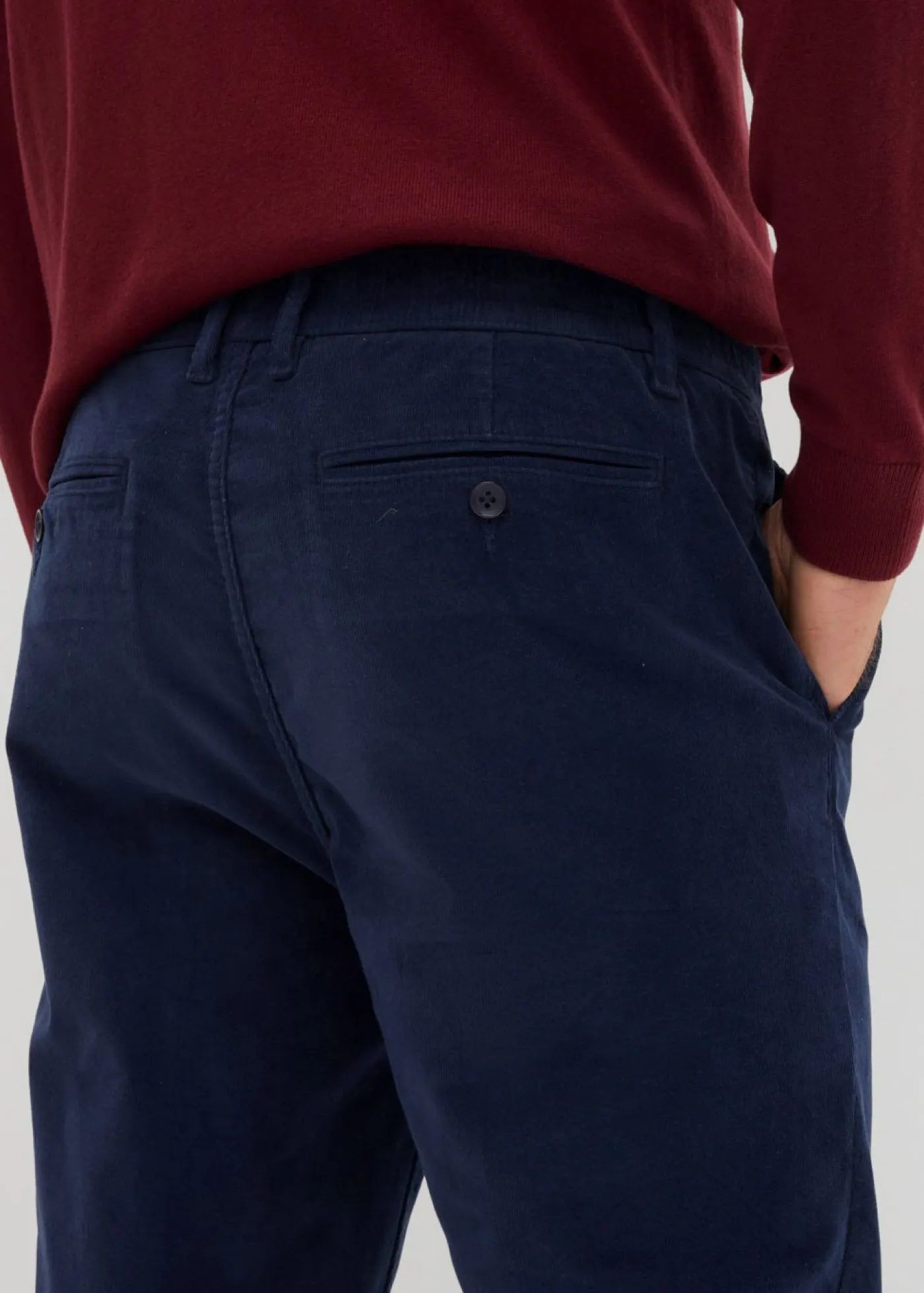 Hombre bonprix bonprix Pantalón de pana regular fit confeccionado en algodón orgánico reciclable elástico, tapered