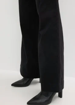 Mujer bonprix bonprix Pantalón de pernera ancha con cinturilla cómoda y pinzas