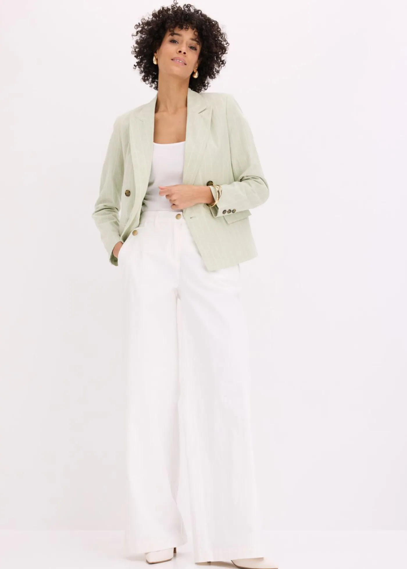 Mujer bonprix bonprix Pantalón de pernera ancha con elástico