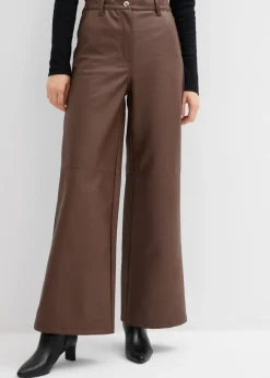 Mujer bonprix bonprix Pantalón de piel sintética