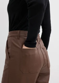 Mujer bonprix bonprix Pantalón de piel sintética