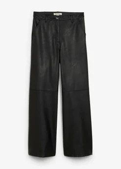 bonprix bonprix Esenciales|Pantalones>Pantalón de piel sintética Negro