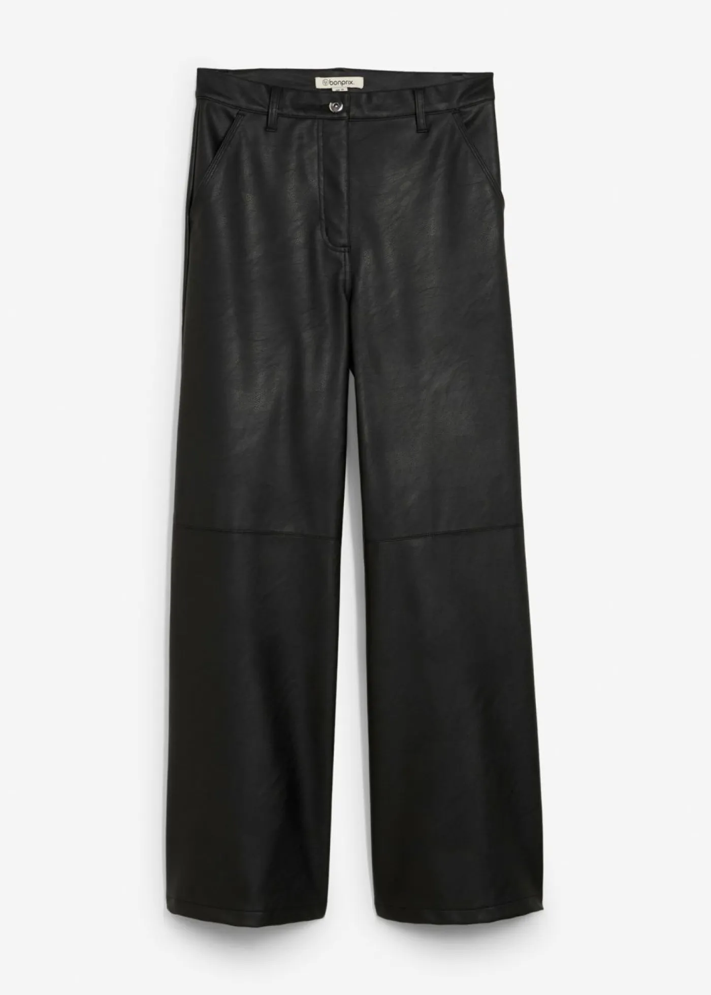 bonprix bonprix Esenciales|Pantalones>Pantalón de piel sintética Negro