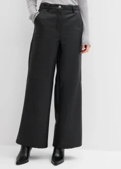 bonprix bonprix Esenciales|Pantalones>Pantalón de piel sintética Negro