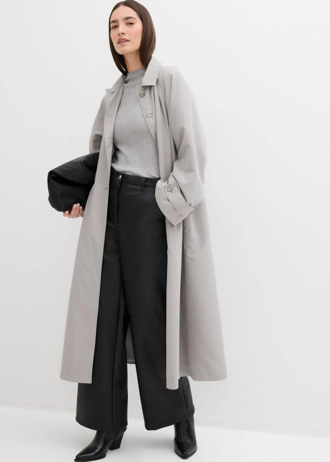 bonprix bonprix Esenciales|Pantalones>Pantalón de piel sintética Negro