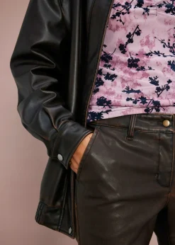 Mujer bonprix bonprix Pantalón de piel sintética