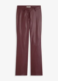 bonprix bonprix Pantalones>Pantalón de piel sintética mora oscuro