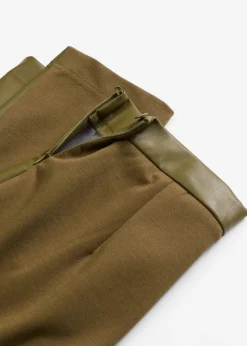 bonprix bonprix Pantalones>Pantalón de piel sintética en mezcla Punto di Roma Oliva