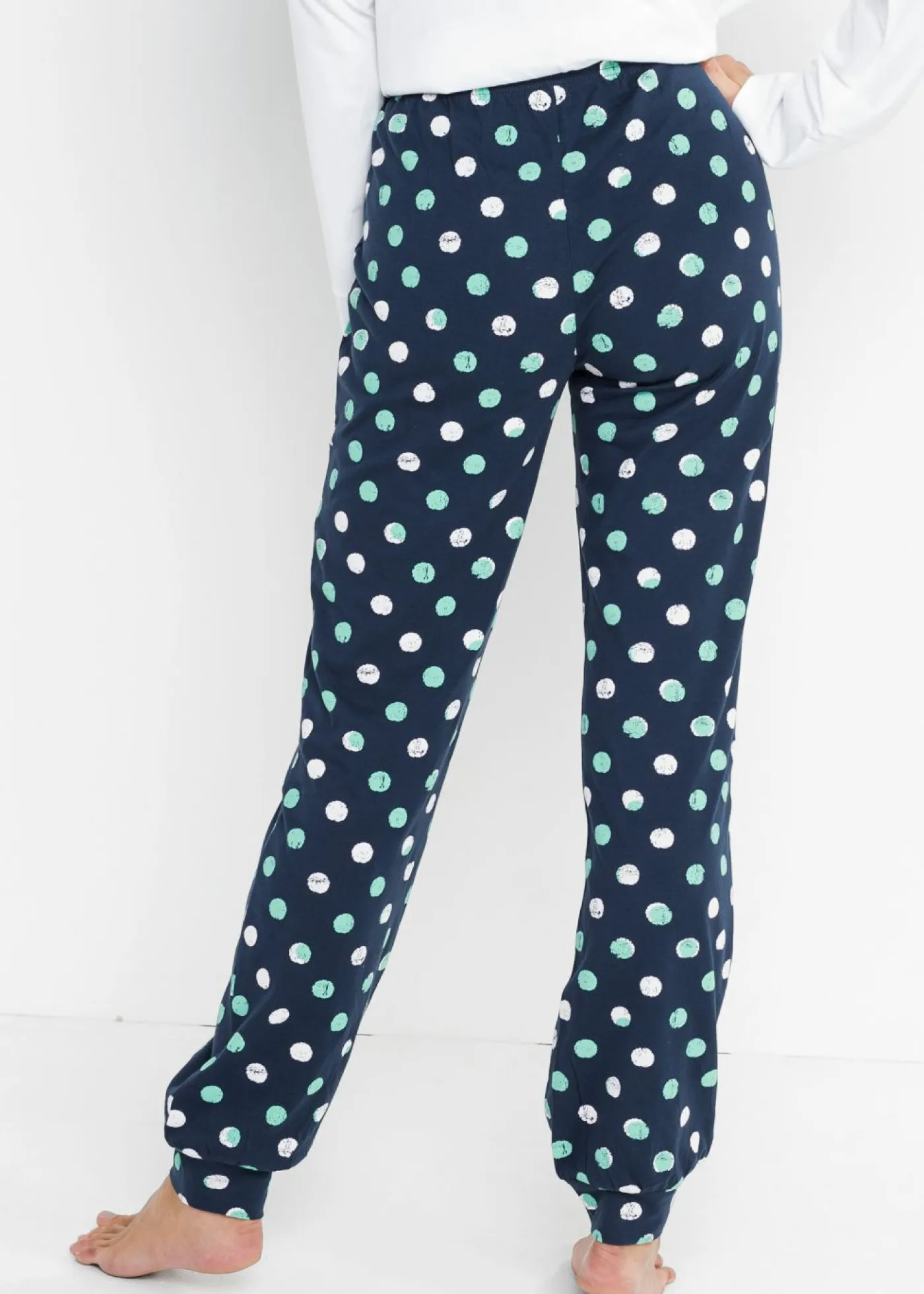 bonprix bonprix Ropa Para Dormir>Pantalón de pijama Azul marino de lunares