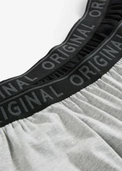 bonprix bonprix Pijamas|Ropa Interior·Pijamas>Pantalón de pijama de algodón puro (2 unidades) gris claro jaspeado+negro