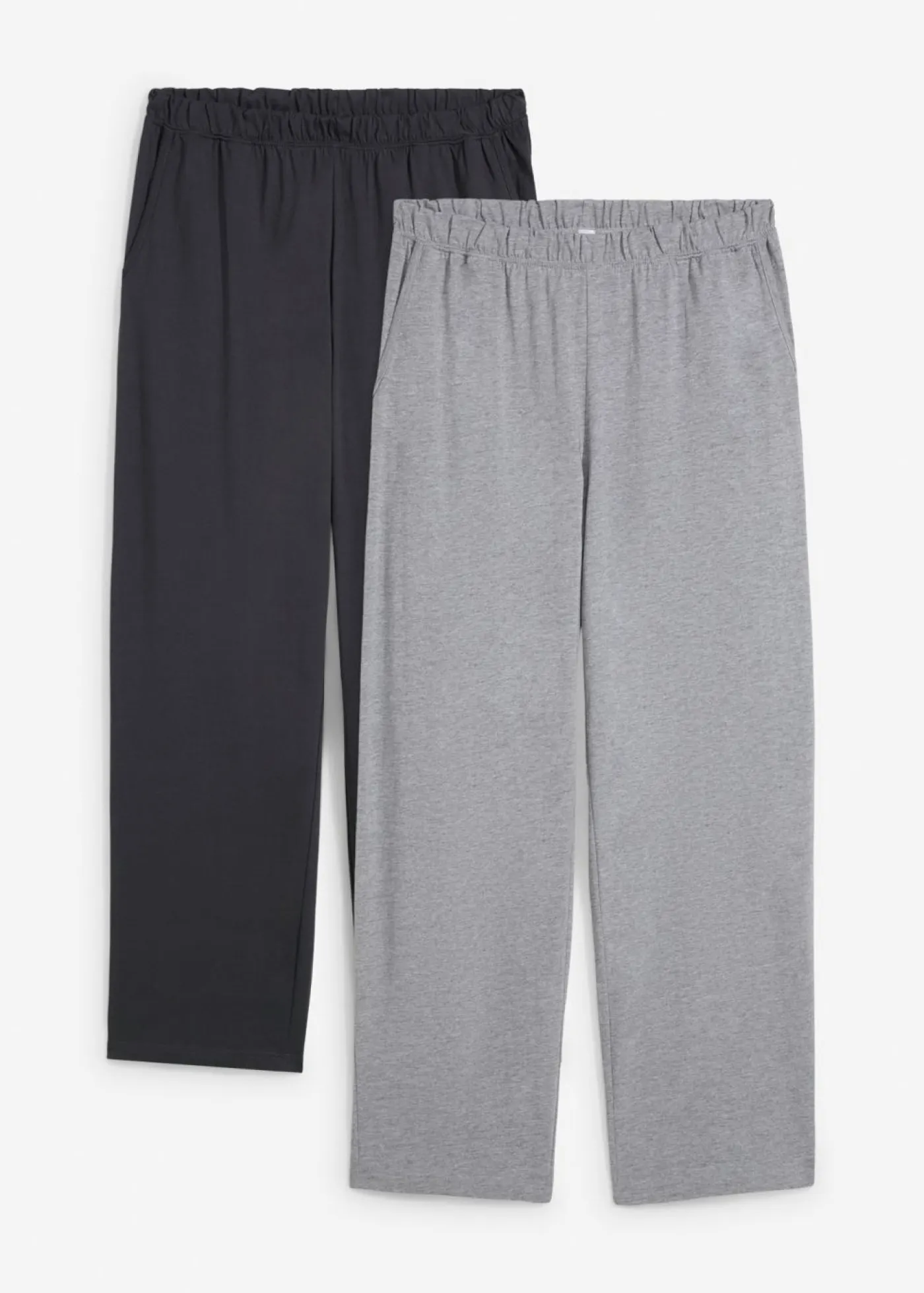bonprix bonprix Pijamas|Ropa Interior·Pijamas>Pantalón de pijama de punto (2 unidades) Azul oscuro-gris jaspeado