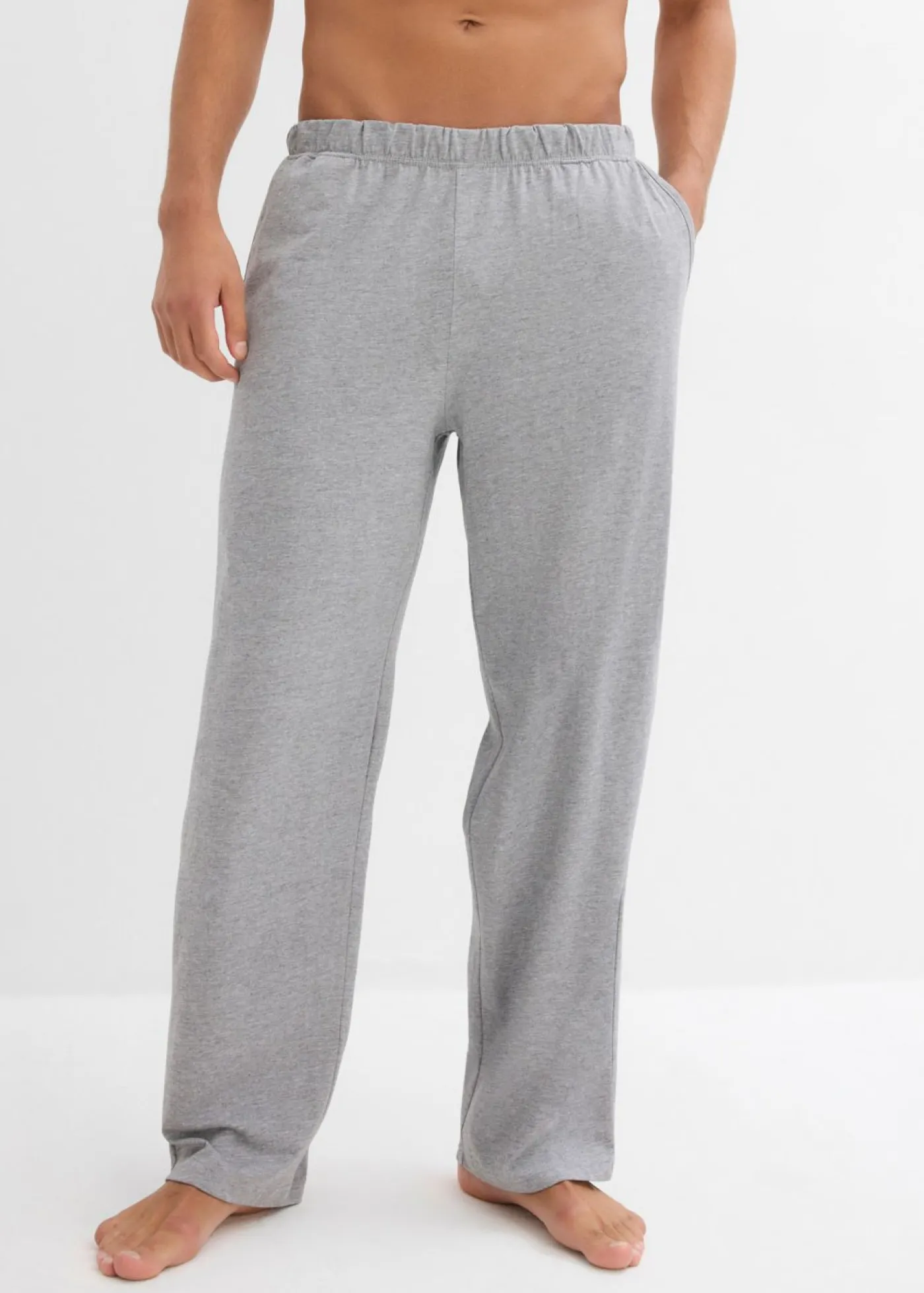 bonprix bonprix Pijamas|Ropa Interior·Pijamas>Pantalón de pijama de punto (2 unidades) Azul oscuro-gris jaspeado