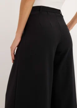 Mujer bonprix bonprix Pantalón de pinzas con cinturón (2 piezas)