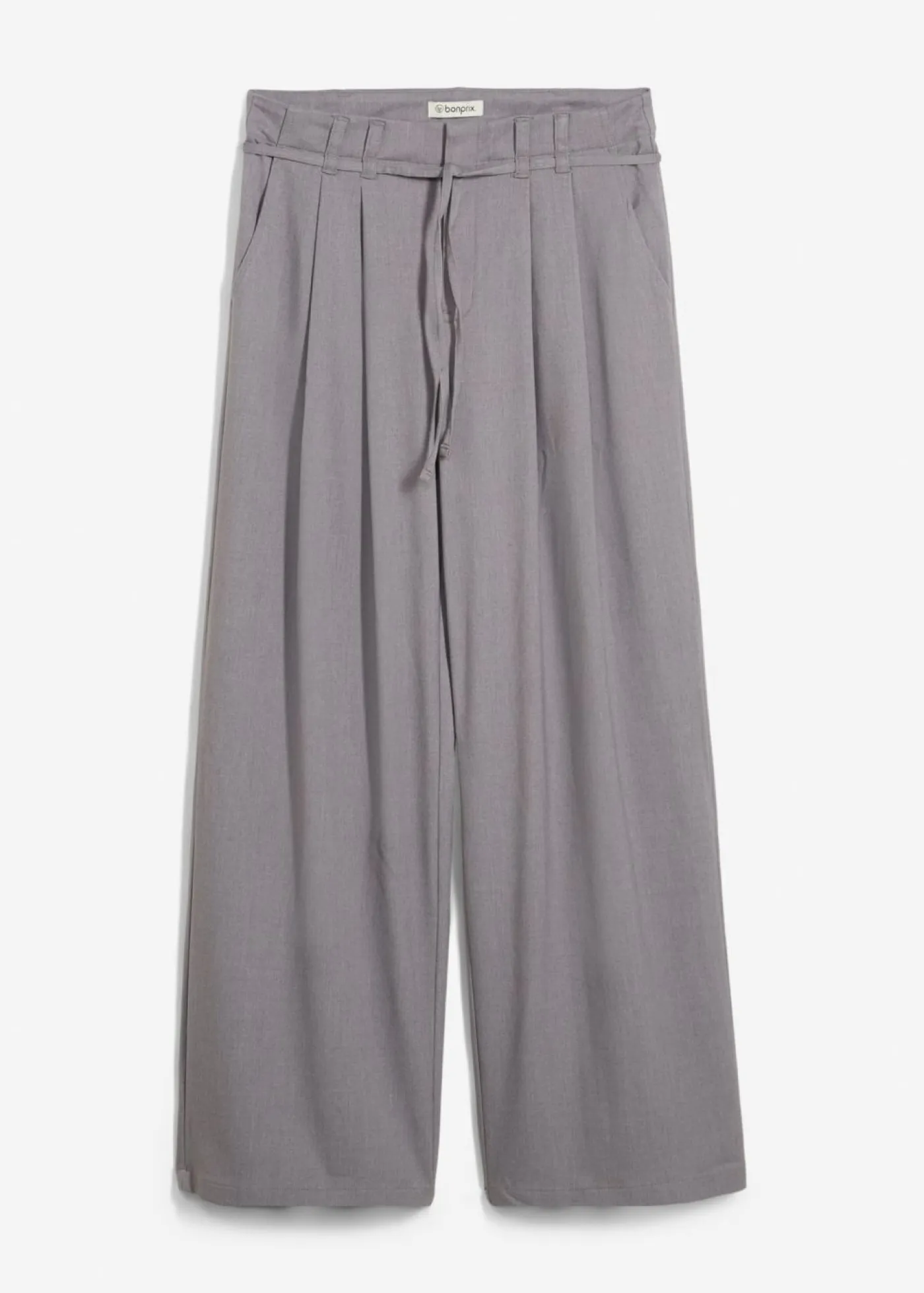 bonprix bonprix Pantalones>Pantalón de pinzas con cordón Gris