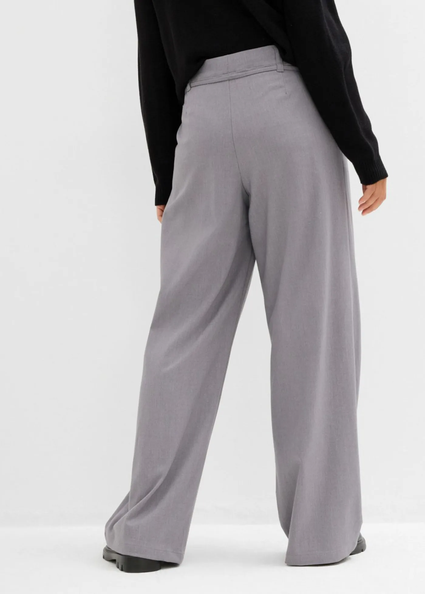 bonprix bonprix Pantalones>Pantalón de pinzas con cordón Gris