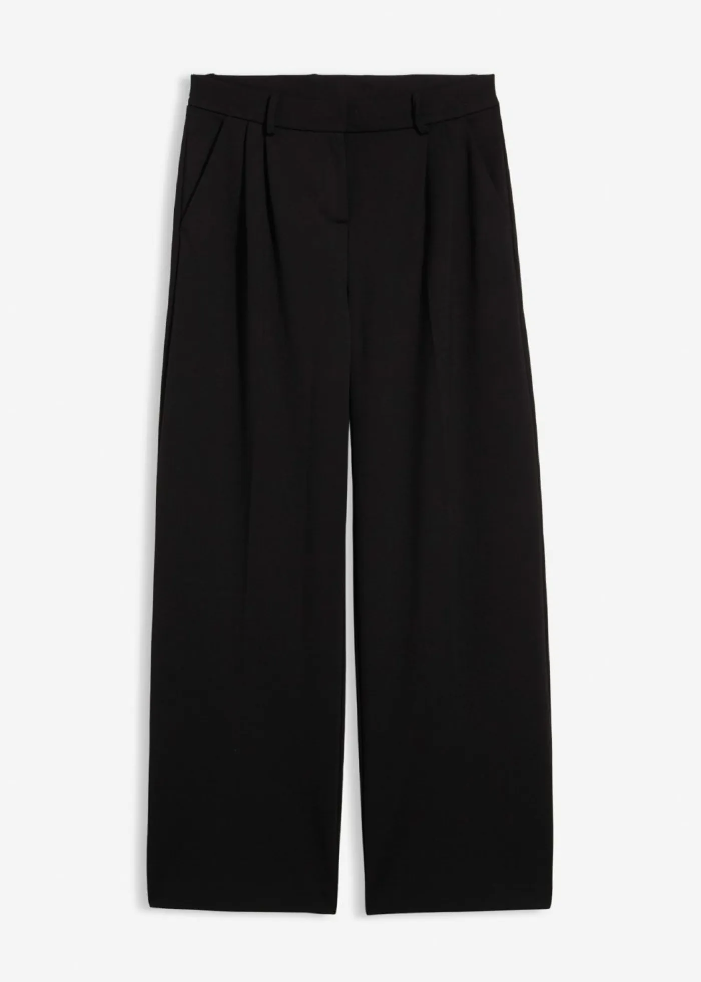 bonprix bonprix Esenciales|Pantalones>Pantalón de pinzas de mezcla de viscosa Negro