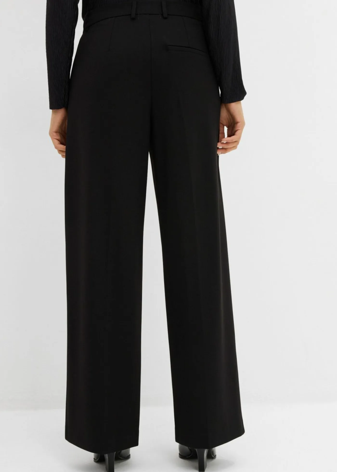 bonprix bonprix Esenciales|Pantalones>Pantalón de pinzas de mezcla de viscosa Negro