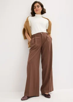 Mujer bonprix bonprix Pantalón de pinzas de mezcla de viscosa fluida