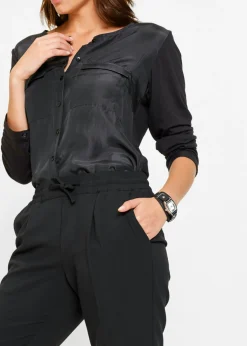 Mujer bonprix bonprix Pantalón de pinzas sin cierre