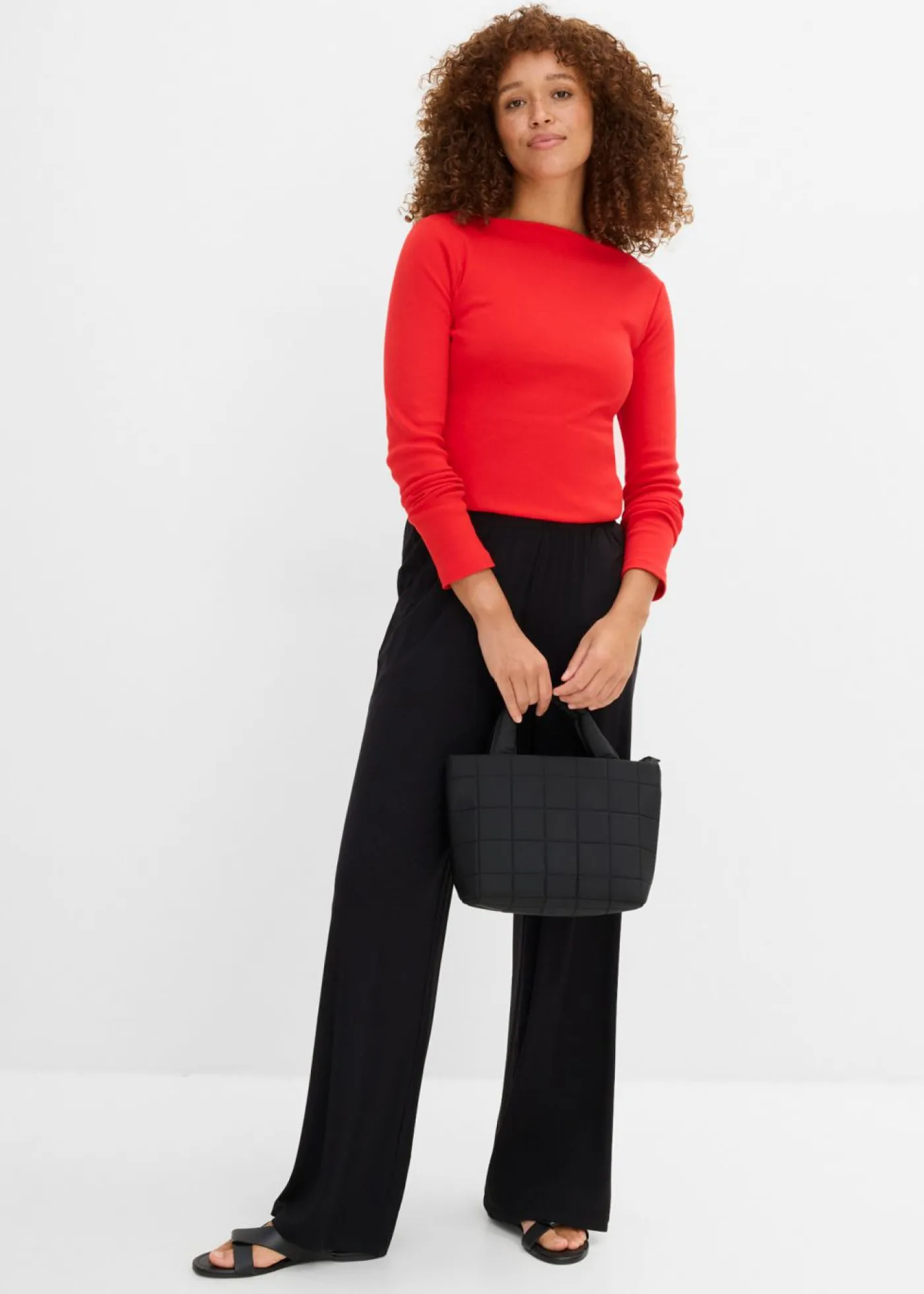 bonprix bonprix Pantalones>Pantalón de punto Negro