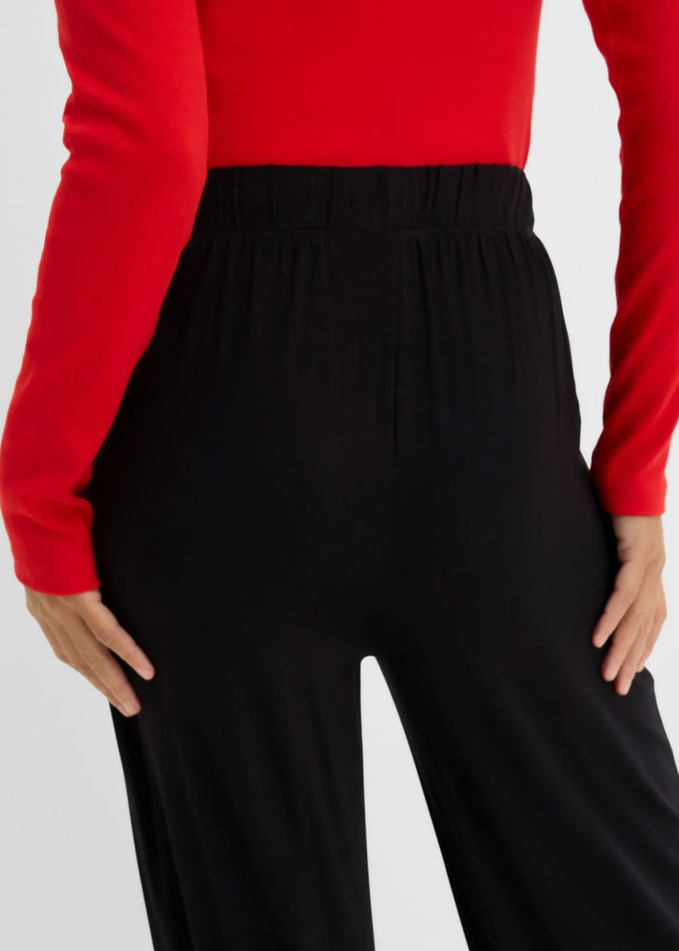 bonprix bonprix Pantalones>Pantalón de punto Negro