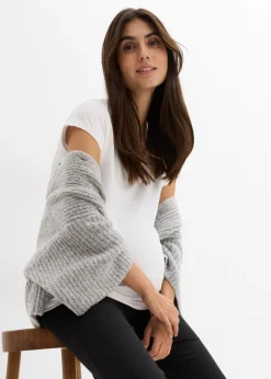 Mujer bonprix bonprix Pantalón de punto 2 en 1 con cinturilla doblada para durante y después del embarazo