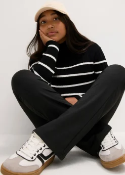 Niños bonprix bonprix Pantalón de punto acampanado con interior cepillado