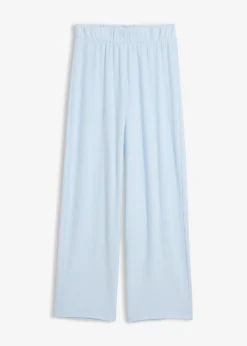 bonprix bonprix Pantalones>Pantalón de punto con aspecto de punto azul pálido moteado