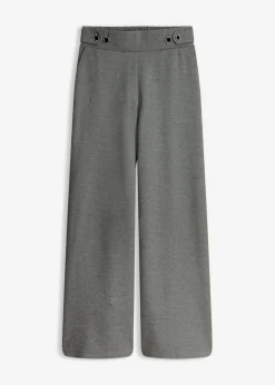 Mujer bonprix bonprix Pantalón de punto con cierre decorativo